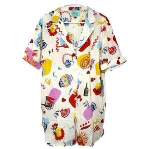 NWT True Destinations Womens Sol Party Italian Summer Romper Size Medium